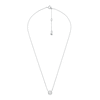 Thumbnail Image 1 of Michael Kors Kors Ladies' Sterling Silver Rhodium Plated Logo Pendant Necklace