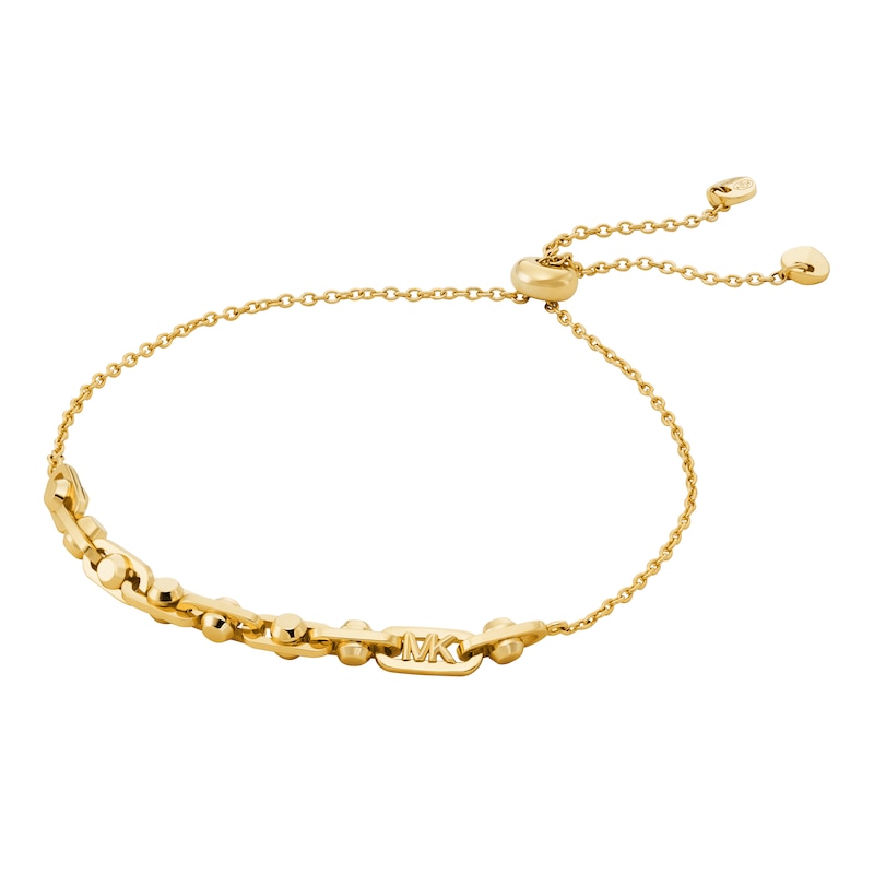 Michael Kors Ladies' Astor Link 14ct Gold Plated Chain Bolo Bracelet