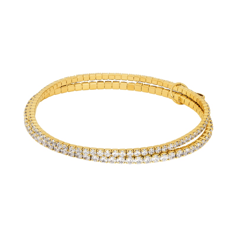 Michael Kors Ladies' Kors Brilliance 14ct Gold Plated Double Bracelet