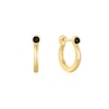 Thumbnail Image 0 of Anie Haie 14ct Gold Plated Black Agate Huggie Hoop Earrings