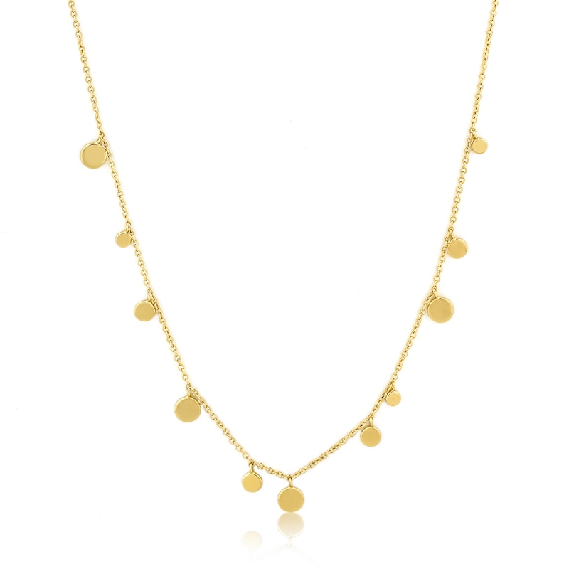 Anie Haie 14ct Gold Plated Geometry Mixed Discs Necklace