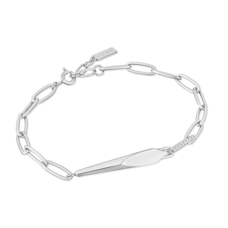 Anie Haie Sterling Silver Rhodium Plated Geometric Chunky Chain Bracelet
