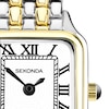 Thumbnail Image 1 of Sekonda Monica Maxi Ladies’ White Rectangular Dial Two Tone Bracelet Watch