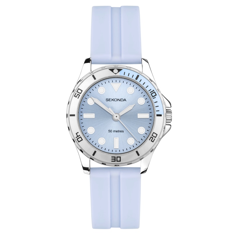 Sekonda Balearic Ladies' Blue Rubber Strap Watch