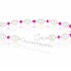 Thumbnail Image 2 of Sterling Silver Freshwater Pearl & Pink Beaded 6.5+1 Inch Bracelet