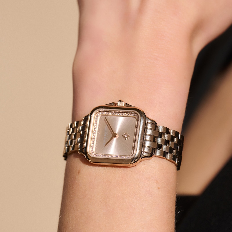 Olivia Burton Grosvenor Ladies' Blush Dial Carnation Gold Tone Bracelet Watch
