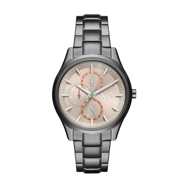 Armani Exchange Men's Gunmetal Tone Stainless Steel Bracelet Watch