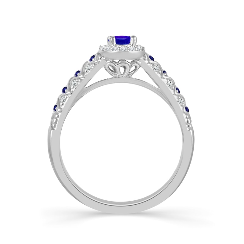 Emmy London 18ct White Gold Sapphire & Diamond Ring
