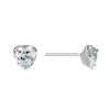 Thumbnail Image 0 of 9ct White Gold Cubic Zirconia 5mm Heart Stud Earrings