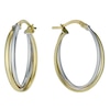 Thumbnail Image 0 of Together Silver & 9ct Bonded Gold Double Round Hoop Earrings