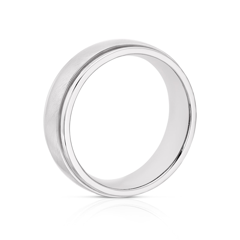 Titanium Men's Matt & Polished Ring
