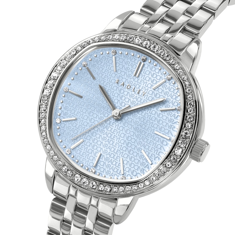 Main Image 2 of Radley Silver Tone Blue Stone Set Stainless Steel Bracelet Watch