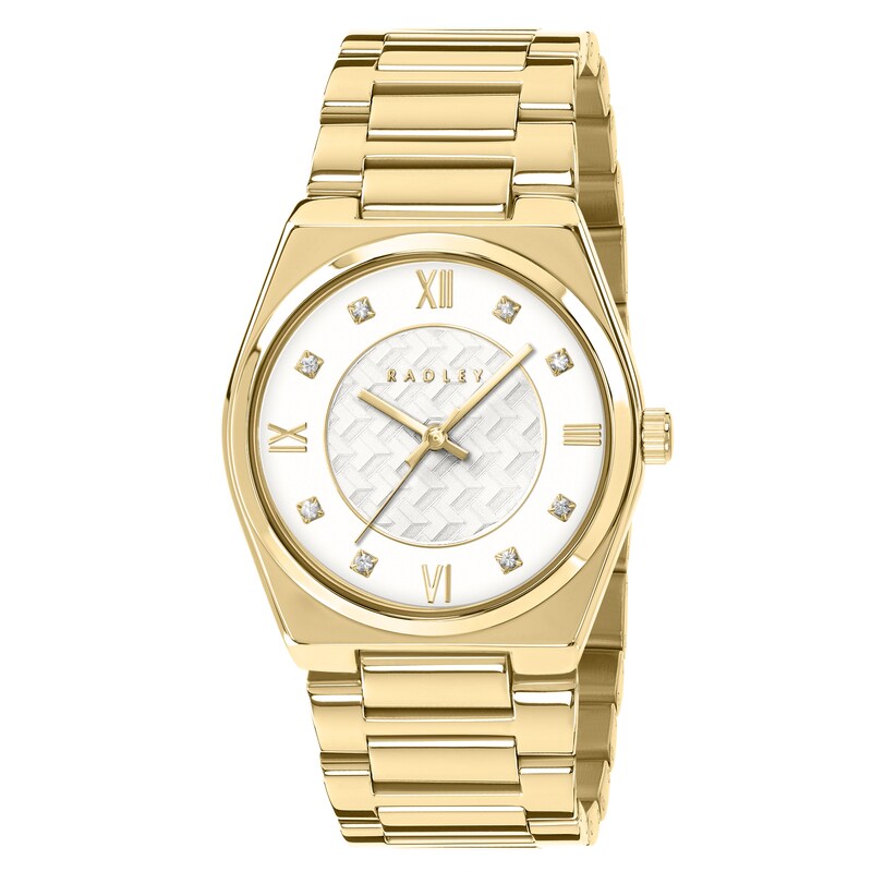 Main Image 1 of Radley White Satin Dial Gold Tone Bracelet Watch