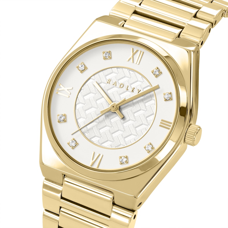 Main Image 2 of Radley White Satin Dial Gold Tone Bracelet Watch