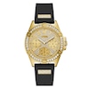 Thumbnail Image 1 of Guess Ladies' Crystal Dial Black Silicone Strap Watch
