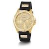 Thumbnail Image 3 of Guess Ladies' Crystal Dial Black Silicone Strap Watch