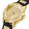 Thumbnail Image 4 of Guess Ladies' Crystal Dial Black Silicone Strap Watch