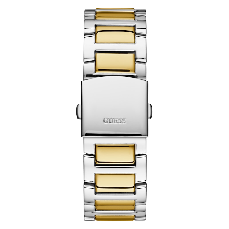 Guess Men's Crystal Set Dial Two Tone Bracelet Watch