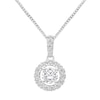 Thumbnail Image 1 of The Forever Diamond 9ct White Gold 0.25ct Diamond Halo Pendant Necklace