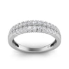 Thumbnail Image 1 of 9ct White Gold Double Row 0.33ct Diamond Eternity Ring