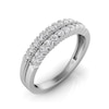 Thumbnail Image 2 of 9ct White Gold Double Row 0.33ct Diamond Eternity Ring