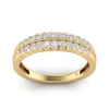 Thumbnail Image 1 of 9ct Yellow Gold Double Row 0.33ct Diamond Eternity Ring
