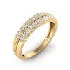 Thumbnail Image 2 of 9ct Yellow Gold Double Row 0.33ct Diamond Eternity Ring