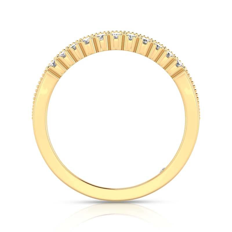 Main Image 4 of 9ct Yellow Gold Double Row 0.33ct Diamond Eternity Ring