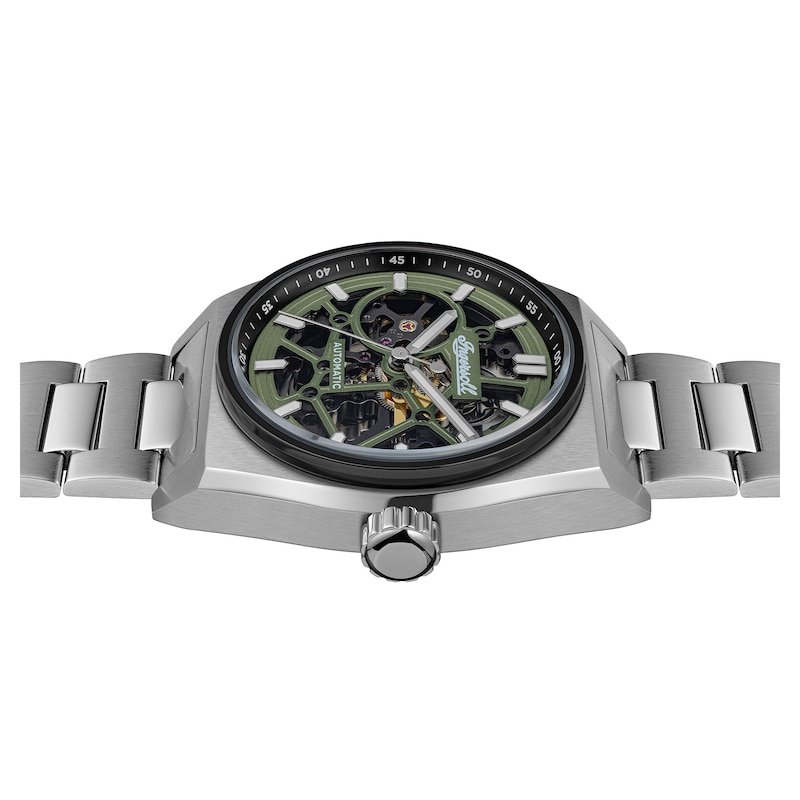 Main Image 3 of Ingersoll Vert Men's Automatic Green Dial Skeleton Stainless Steel Watch