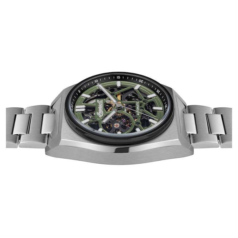 Main Image 4 of Ingersoll Vert Men's Automatic Green Dial Skeleton Stainless Steel Watch