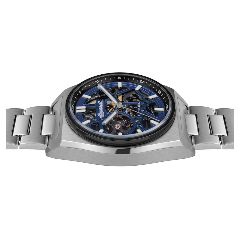 Main Image 4 of Ingersoll Vert Men's Automatic Blue Dial Skeleton Stainless Steel Watch