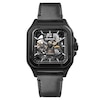Thumbnail Image 1 of Ingersoll Men's Automatic Black Square Skeleton Dial Black Leather Strap Watch