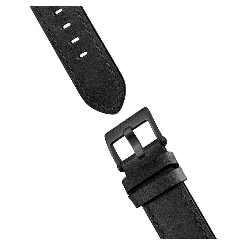 Main Image 5 of Ingersoll Men's Automatic Black Square Skeleton Dial Black Leather Strap Watch