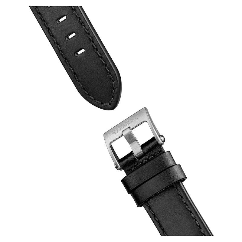 Main Image 5 of Ingersoll Outrider Men's Automatic Black Skeleton Dial Black Leather Strap Watch