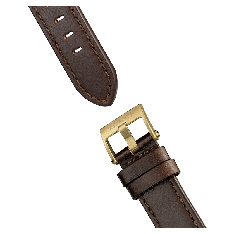 Main Image 5 of Ingersoll Outrider Men's Automatic Black Skeleton Dial Brown Leather Strap Watch