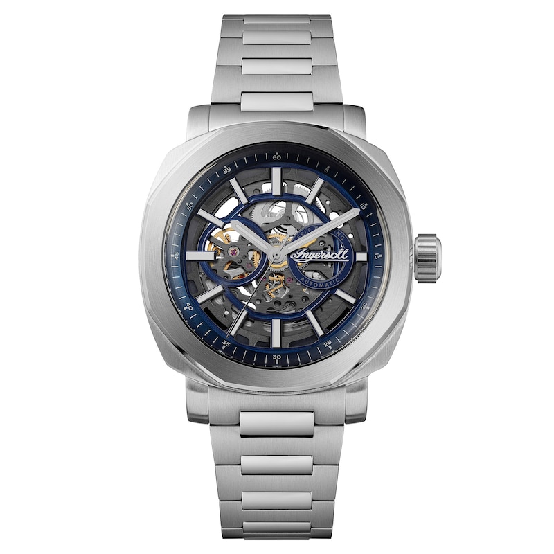 Main Image 1 of Ingersoll Outrider Men's Automatic Blue Skeleton Dial Stainless Steel Bracelet Watch
