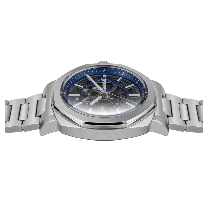 Main Image 4 of Ingersoll Outrider Men's Automatic Blue Skeleton Dial Stainless Steel Bracelet Watch