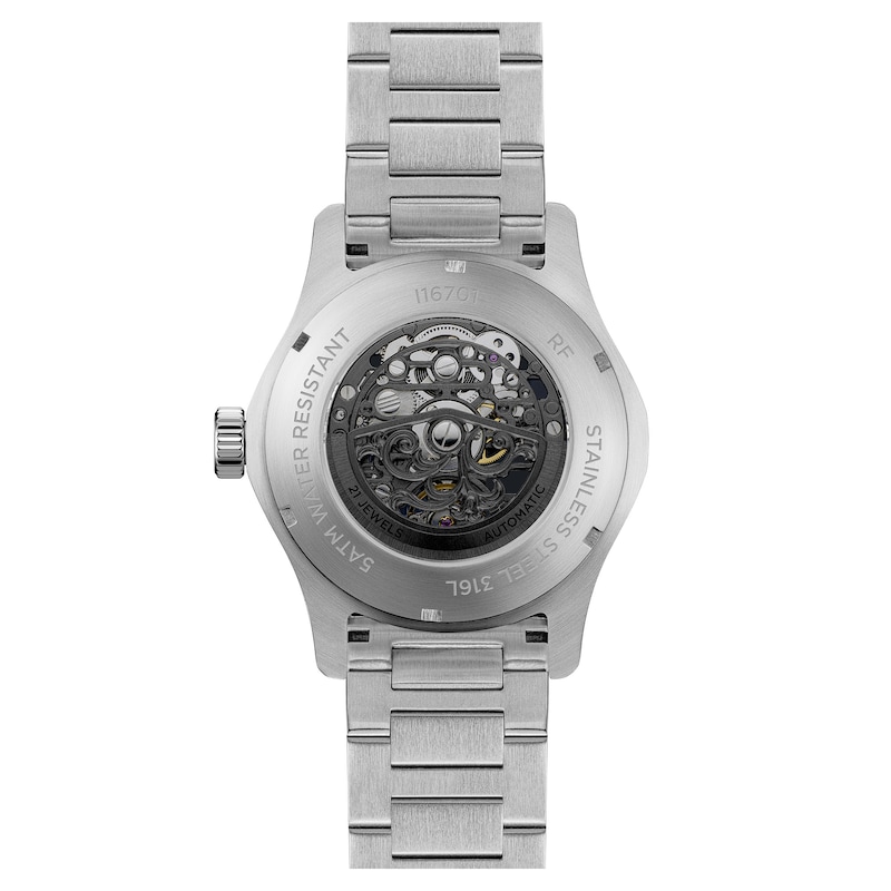 Main Image 6 of Ingersoll Bronc Men's Automatic Black Skeleton Dial Stainless Steel Bracelet Watch