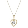 Thumbnail Image 1 of 9ct Yellow Gold 16" Heart Cubic Zirconia Pendant