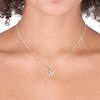 Thumbnail Image 1 of 9ct Yellow Gold 16 inches Heart Cubic Zirconia Pendant