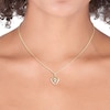 Thumbnail Image 1 of 9ct Yellow Gold 16 Inch Heart Cubic Zirconia Pendant