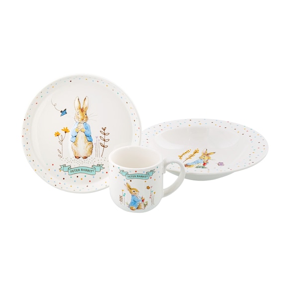 Peter Rabbit Three Piece Ceramic Dinner Set