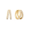 Thumbnail Image 1 of Ania Haie Gold Tone Double Pavé Huggies