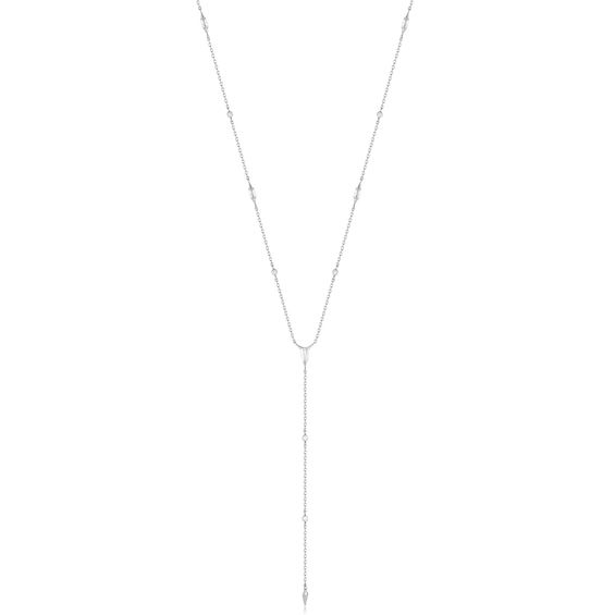 Ania Haie Sterling Silver Sparkle Point Y Necklace