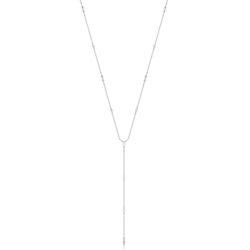 Main Image 1 of Ania Haie Sterling Silver Sparkle Point Y Necklace
