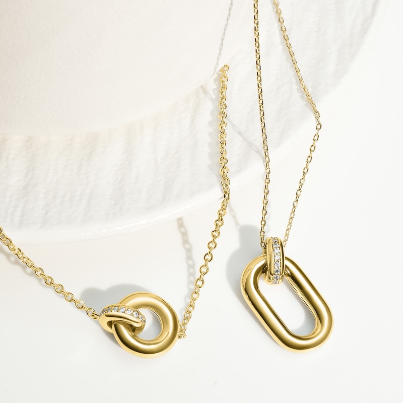 Main Image 3 of Ania Haie Gold Tone Oval Hoop Pendant Necklace