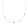 Thumbnail Image 1 of Ania Haie Gold Tone Eight Pointed Star Cubic Zirconia Station Necklace
