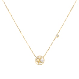 Ania Haie Gold Tone Starry Mother of Pearl Necklace
