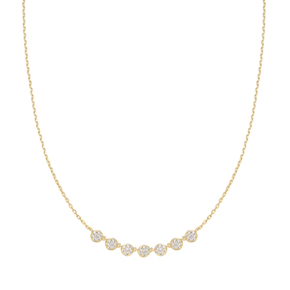 Ania Haie Gold Tone Pave Multi Beaded Chain Necklace