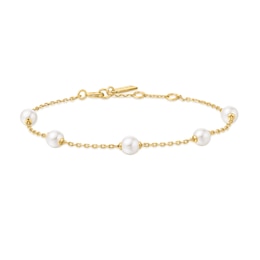 Ania Haie Gold Tone Pearl Station Bracelet